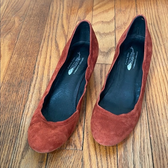 Free People Jeffrey Campbell Burnt Orange Suede Cyndi Block Heel Women’s Size 8 - Picture 1 of 10